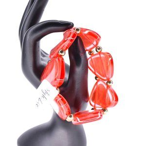 💖Style & Co Coral Resin Stretch Bracelet